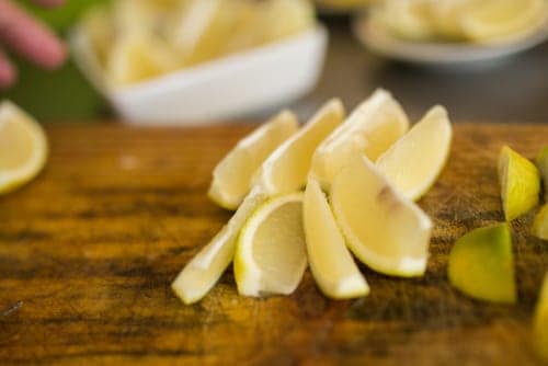 lemon wedges - hangover prevention