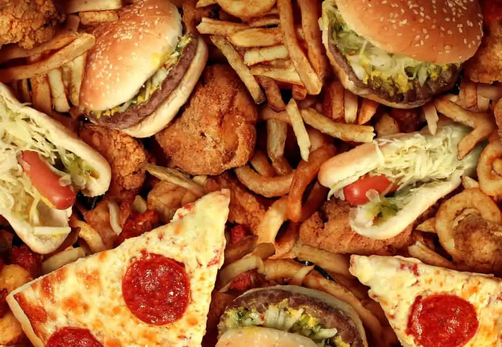 pile of junk food