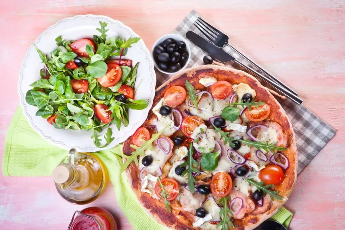 Salad with Pizza