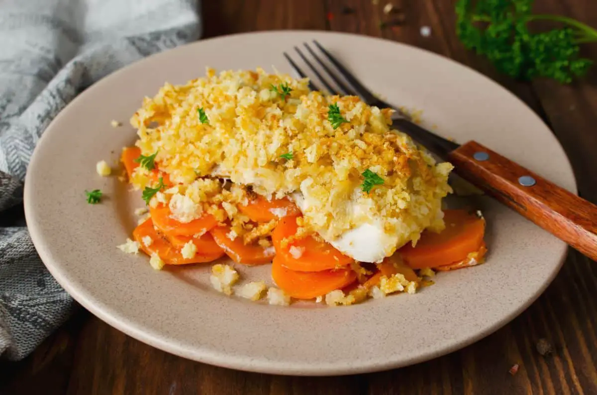 baked scrod with ritz cracker topping