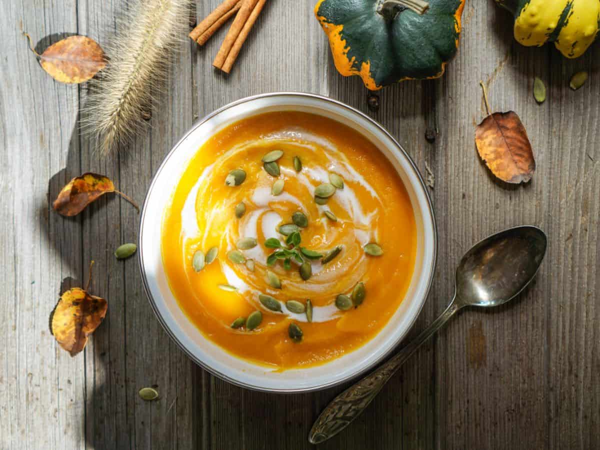 Creamy kabocha soup