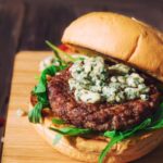 burger with blue cheese