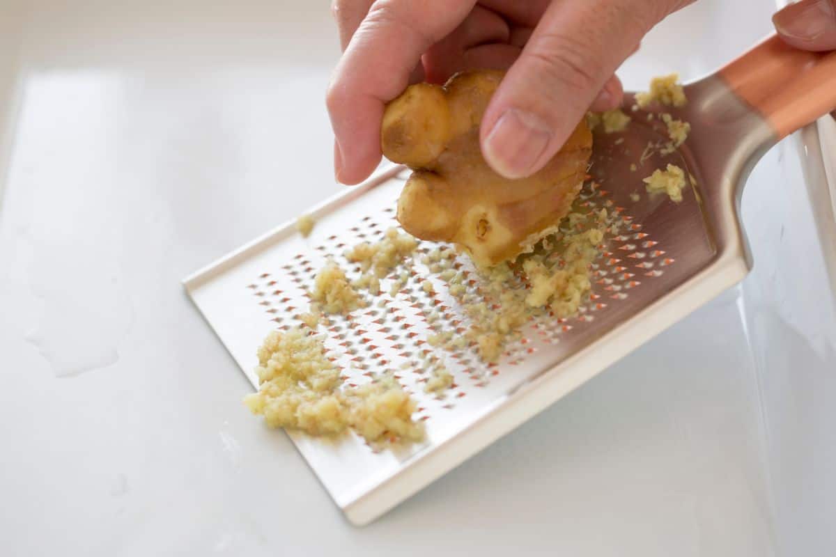 grating ginger