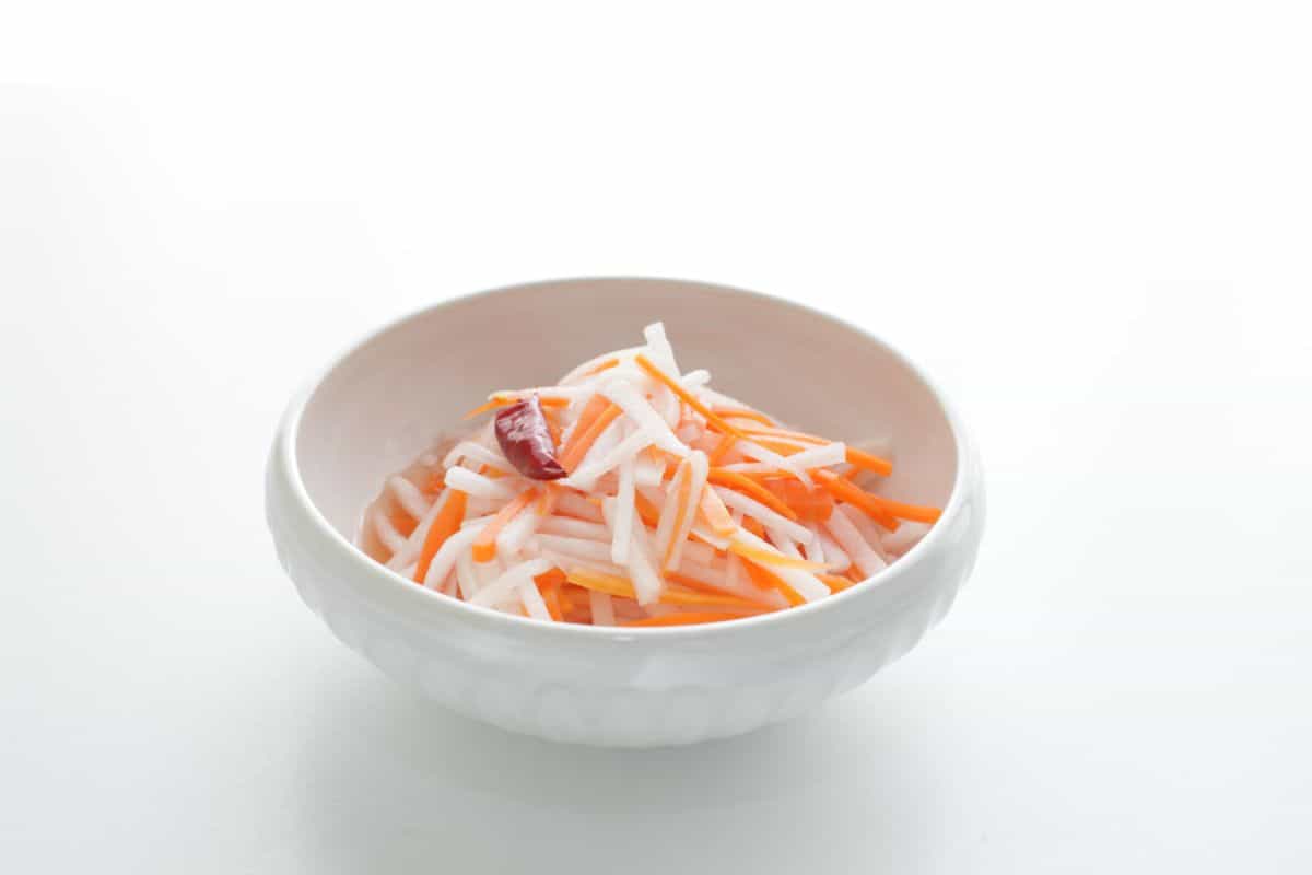pickled carrots in bowl