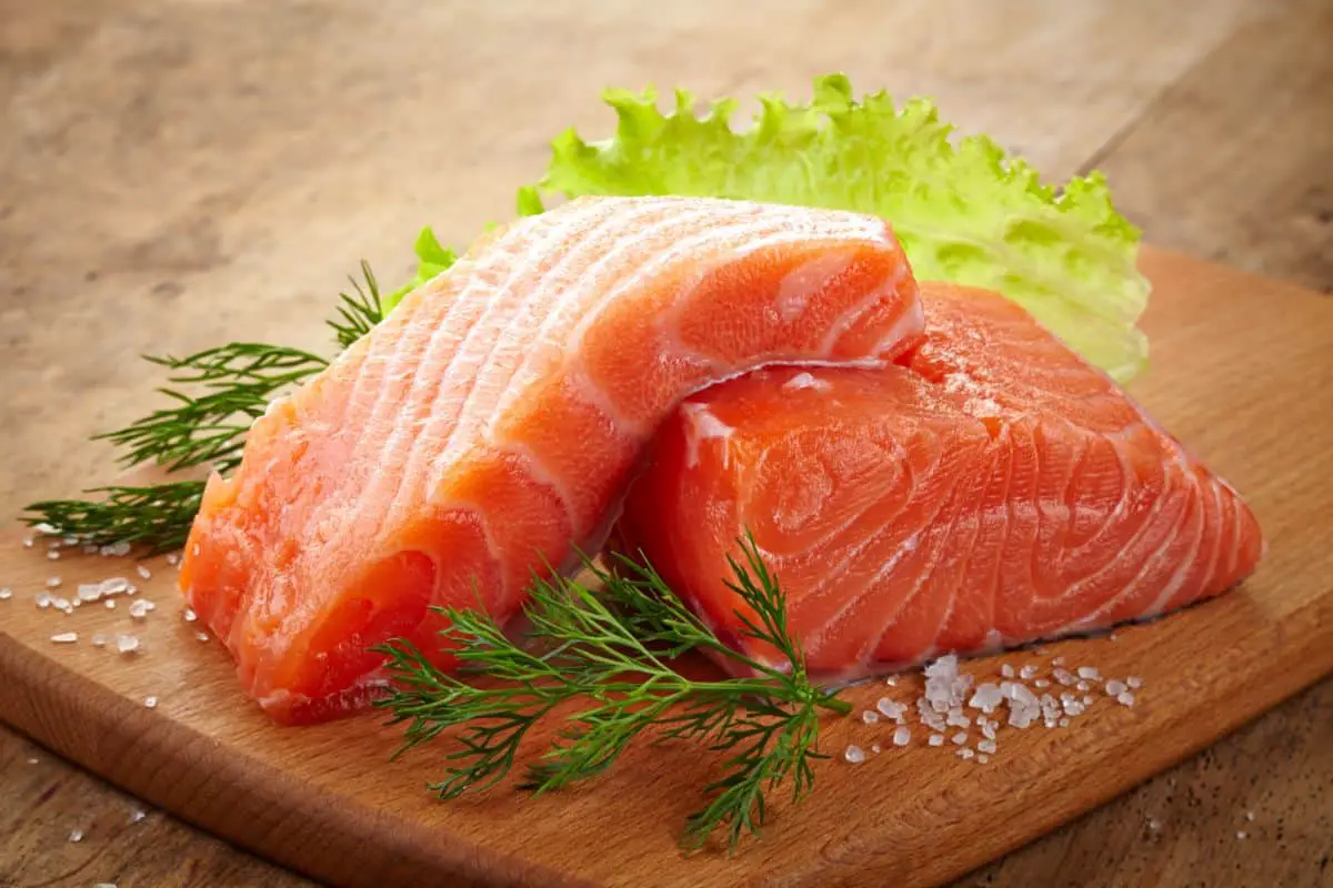 raw salmon