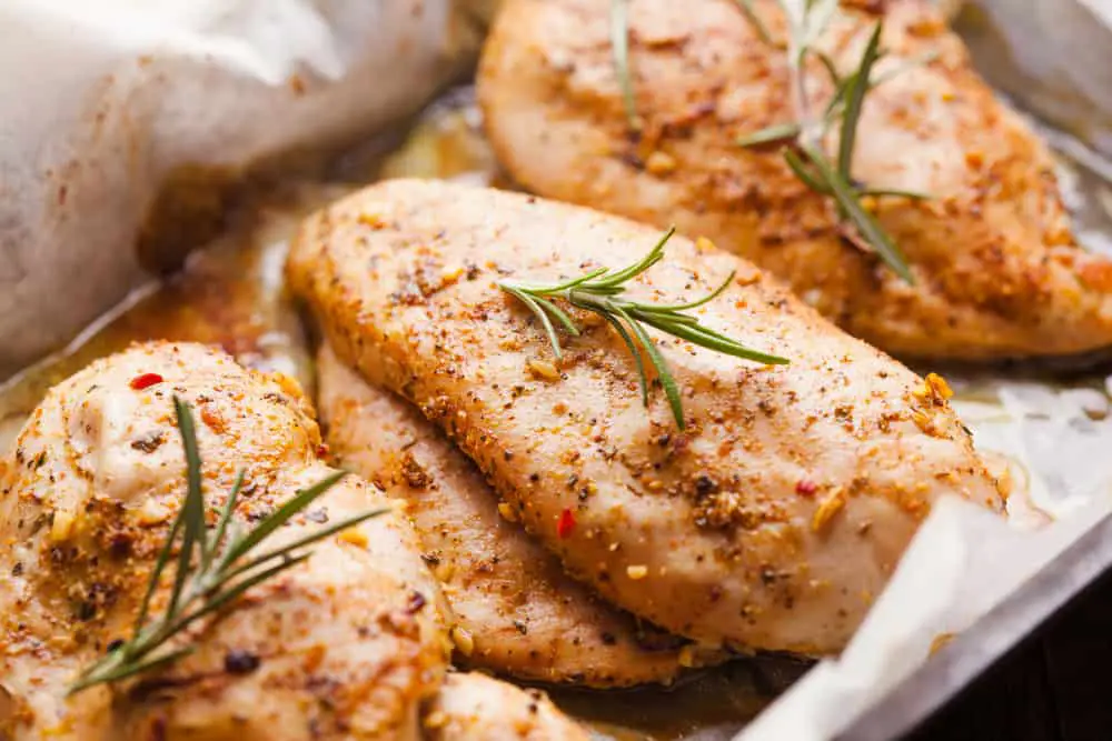 How long to cook chicken breast in oven at 350?