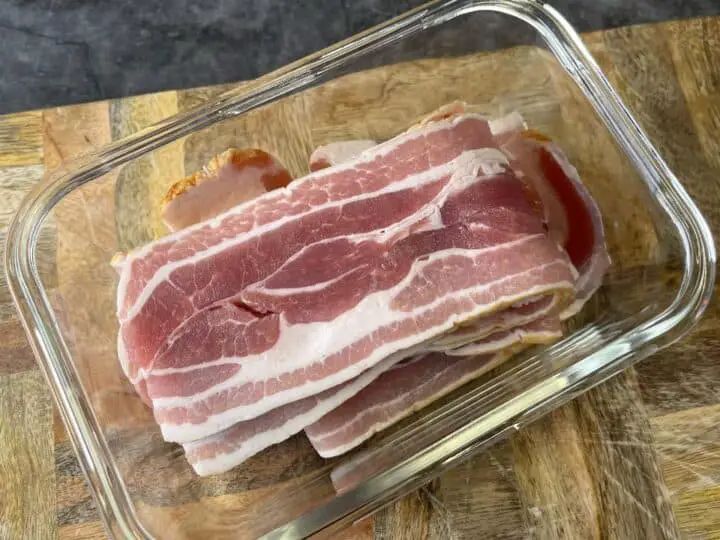 Fresh Bacon Stored in Glassware